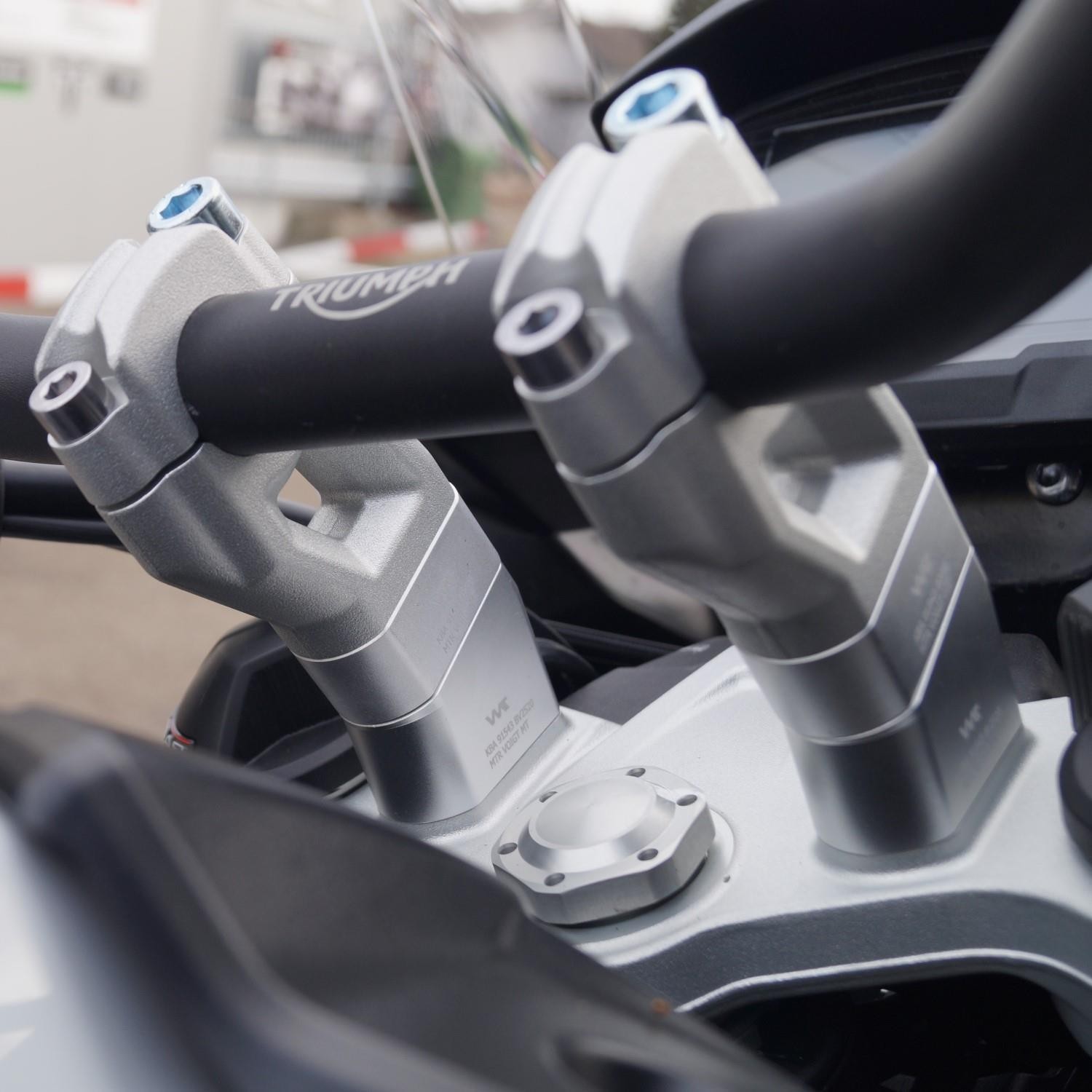 Handlebar Riser With Offset For Triumph Tiger 800 Models Extra High & Offset