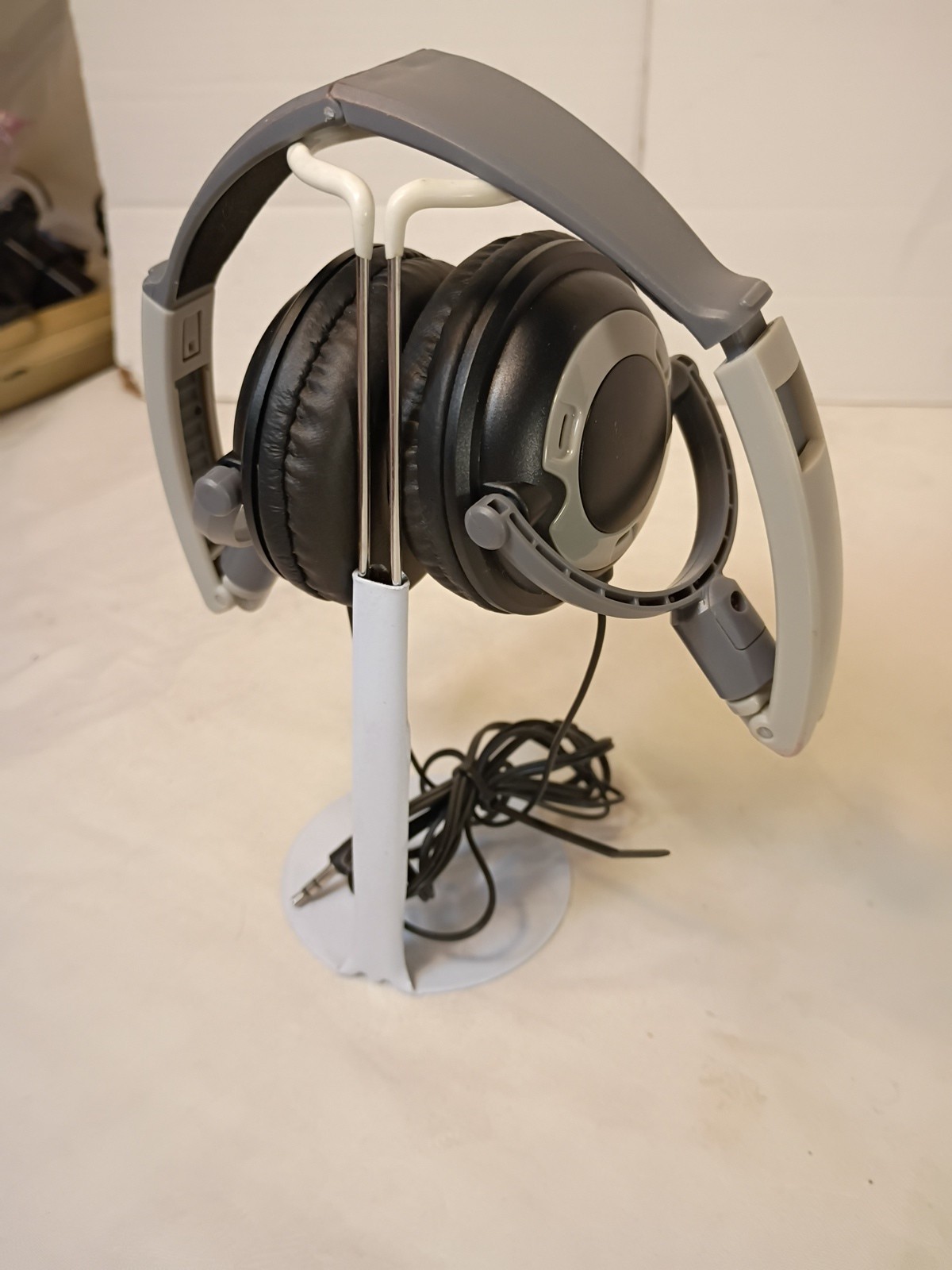 Black And Gray, Adjustable, Corded Headset