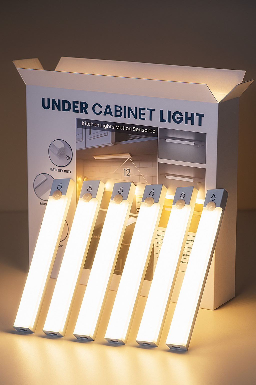 Under Cabinet Closet Motion Sensor Light USB Rechargeable Kitchen Lamp strip