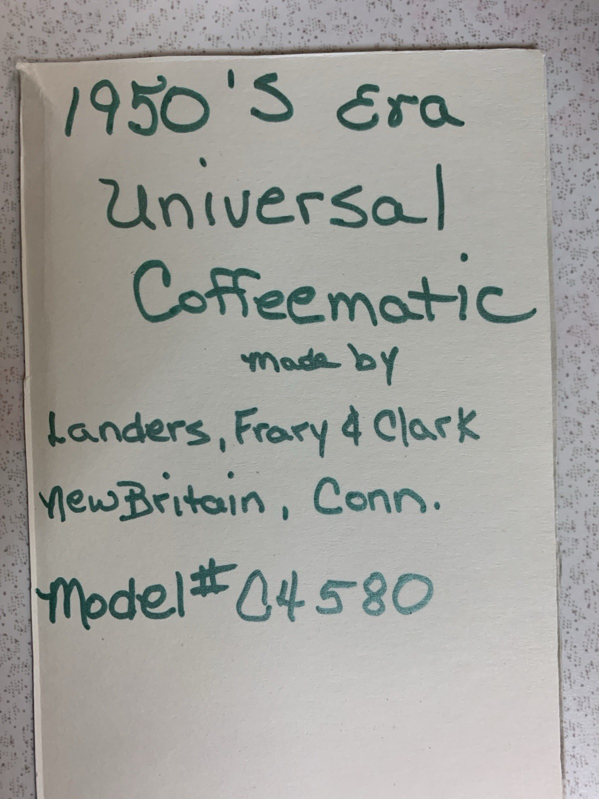 Vtg Universal COFFEEMATIC Percolator Lid Stainless Mod#c4580 LID Only