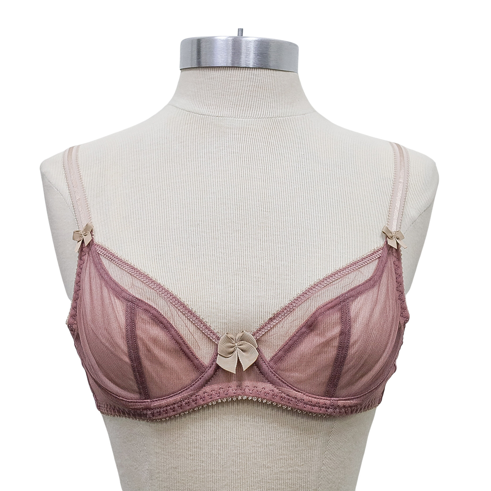 Claudette Dessous Mesh Full Coverage Bra CD2000 Twilight Matchstick