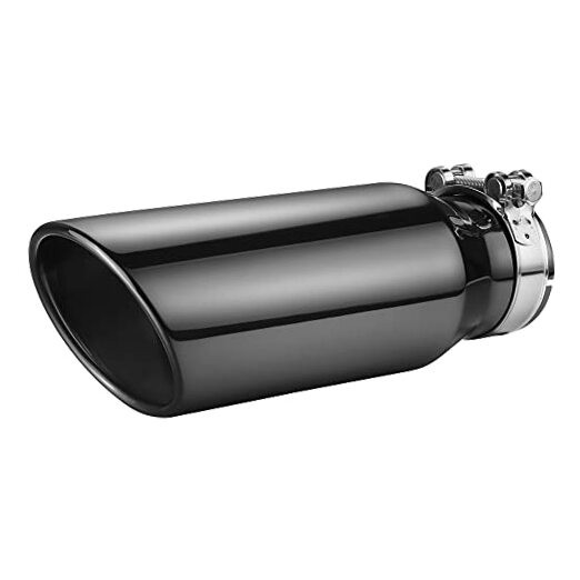 Exhaust Tips Black Chrome 3" Inlet, Muffler Tip 3" inlet - 4" outlet, 12" long