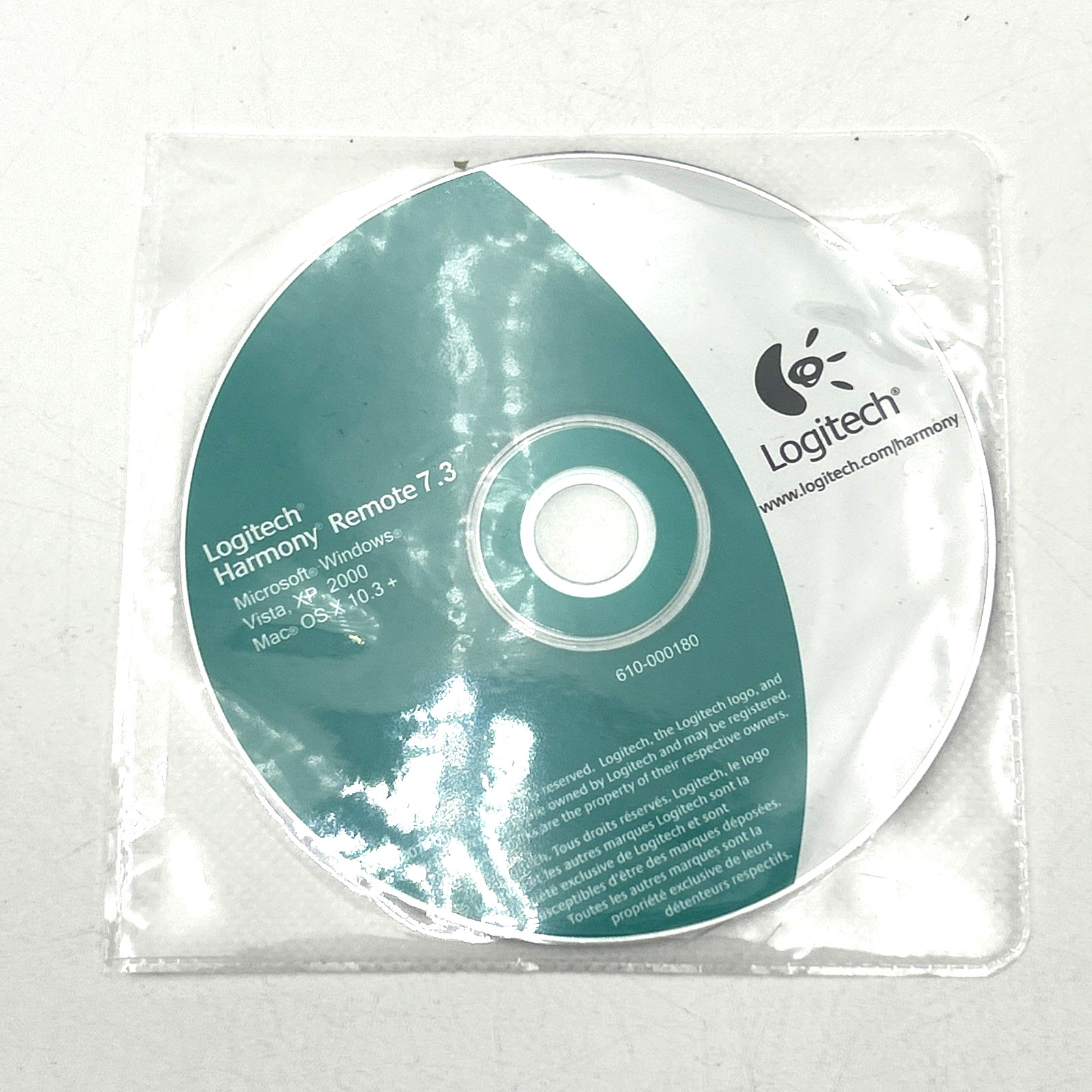 Logitech Harmony Remote 7.3 Software Disc CD PC Software