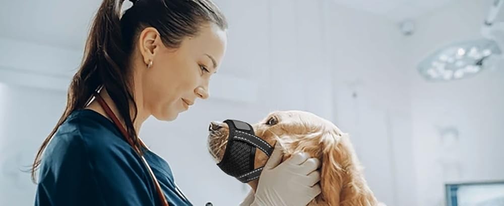 Dog Muzzle for Lar Dogs - Soft Breathable Muzzle for Lar Sized Dog