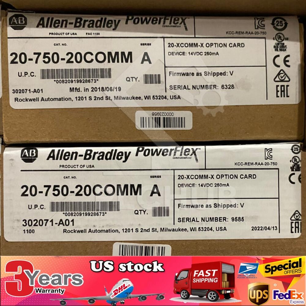 New AB 20-750-20COMM PowerFlex Inverter Communication Card US Free Tax