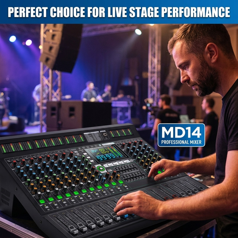 14-channel professional mixer with 99DSP effects / Bluetooth / USB connectors