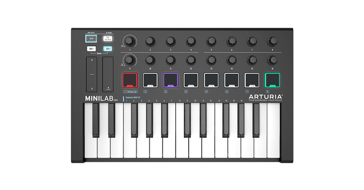 Arturia MiniLab MKII 25-Key Midi Controller Keyboard MK2