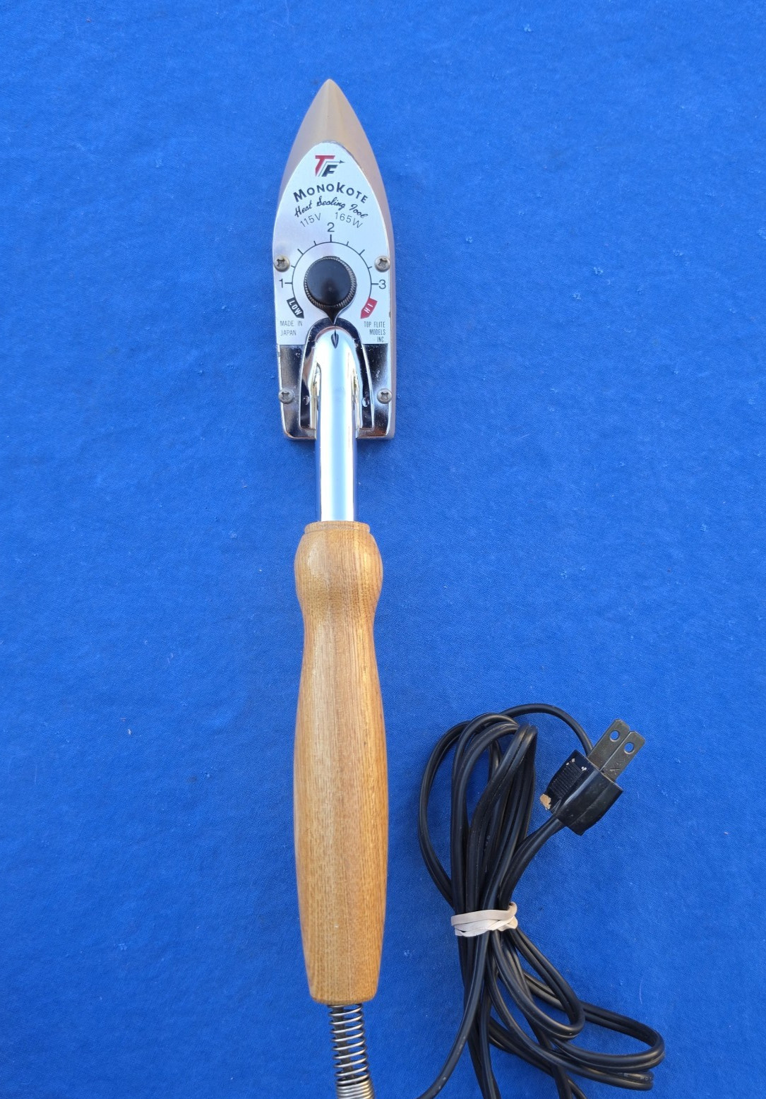 Vintage Top Flite MonoKote Heat Sealing Tool Iron Teflon Coating 115/165 Watt