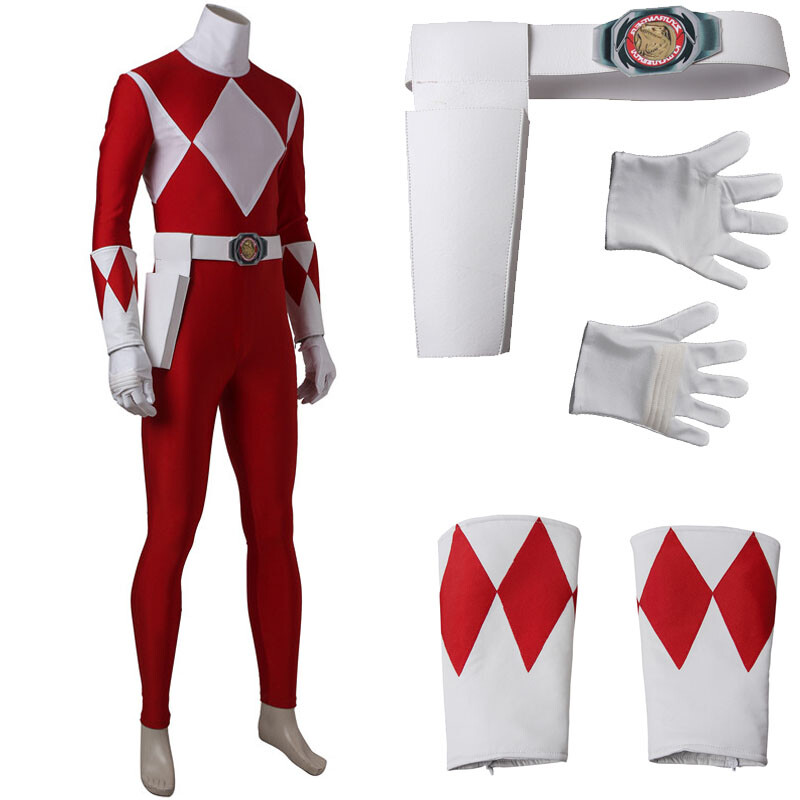 Zyuranger Red Ranger Costume Accessories Halloween Belt Holster Wristers