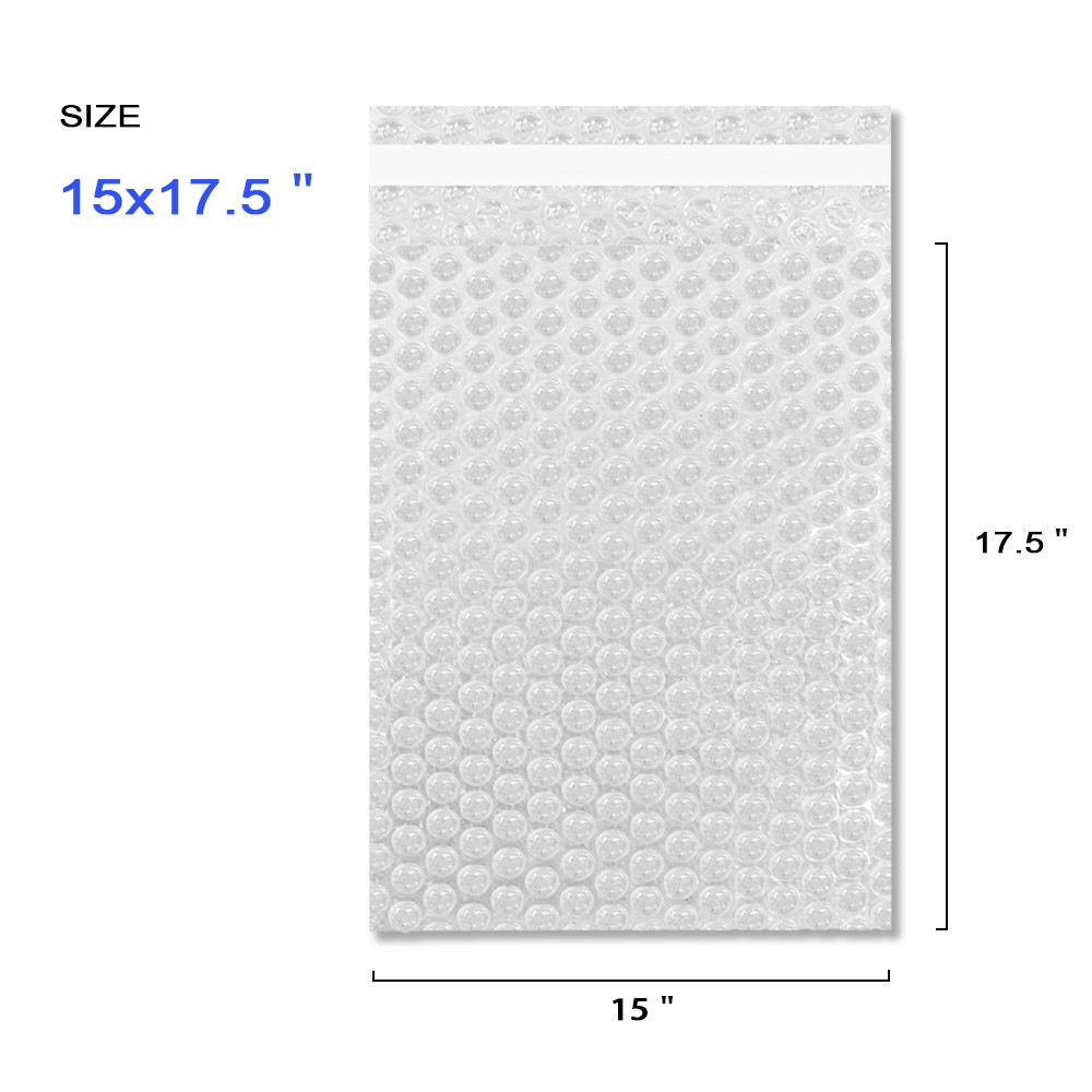 75 units 15"x17.5" Bubble Out Pouches Bubble Bags Self Seal Made in USA