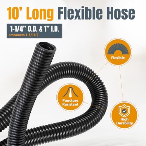 70347E 10 Ft. Dust Collection Hose Kit with 5 Fittings Hose Kit w/ 5 Fittings