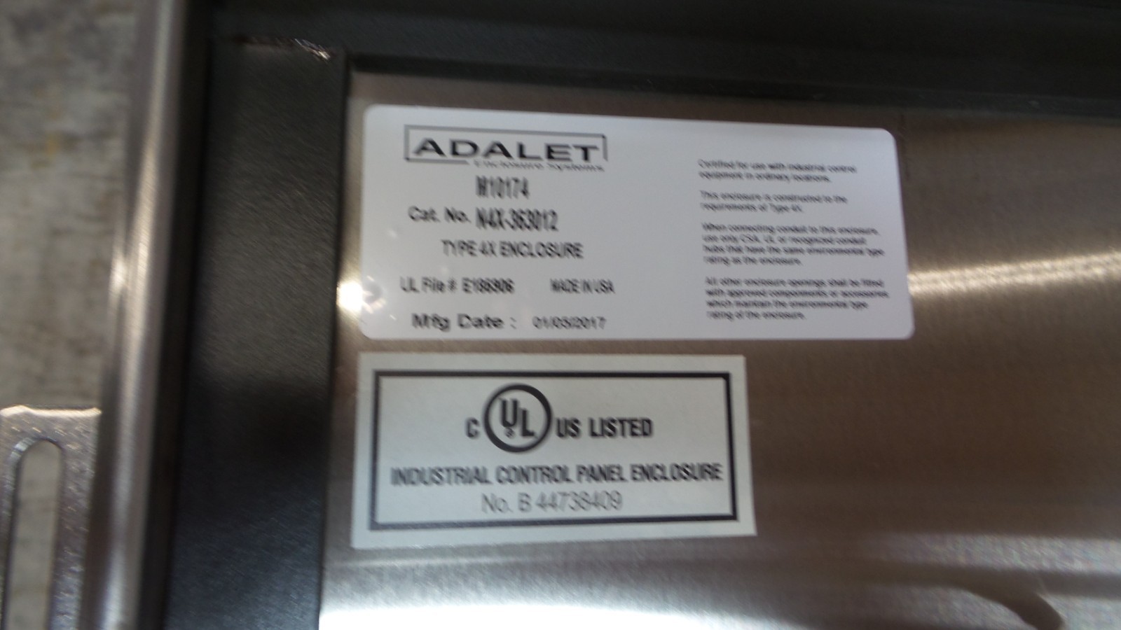 Adalet N4X6-363012 Enclosure