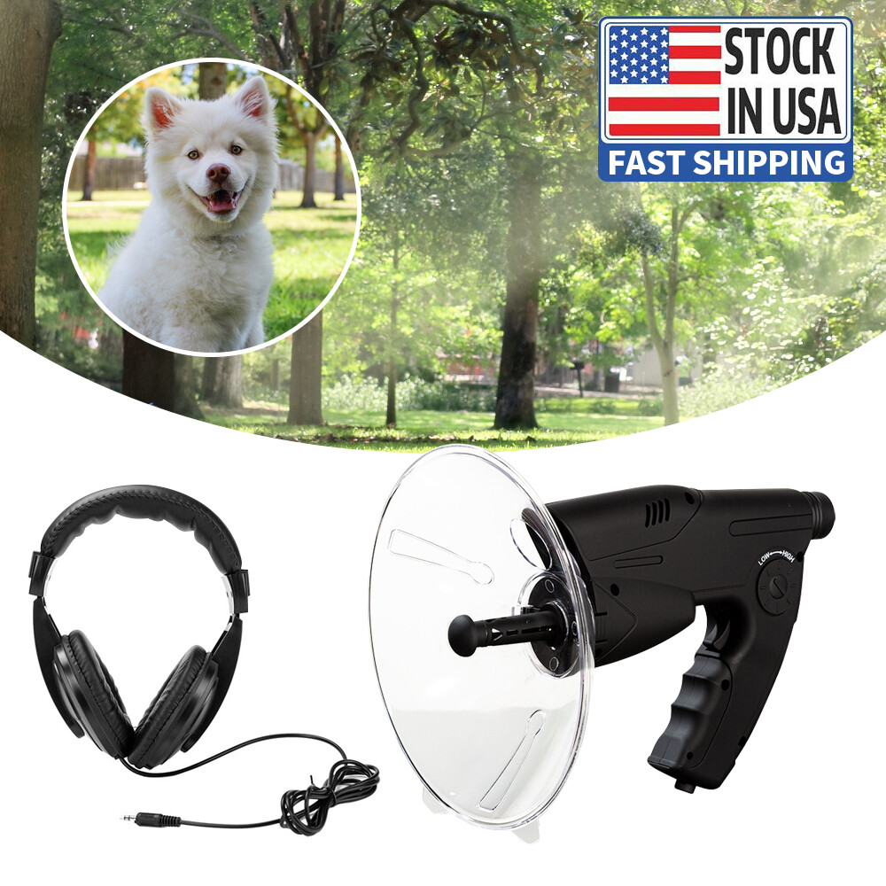 Parabolic Sonic Listening Device Bird Watching Wildlife Audio Recording 328ft