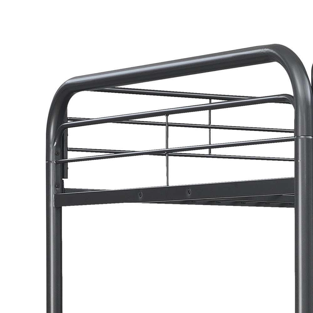 Triple Bunk Bed FULL over FULL over FULL | 3 Full Size Beds | Black Metal Frame