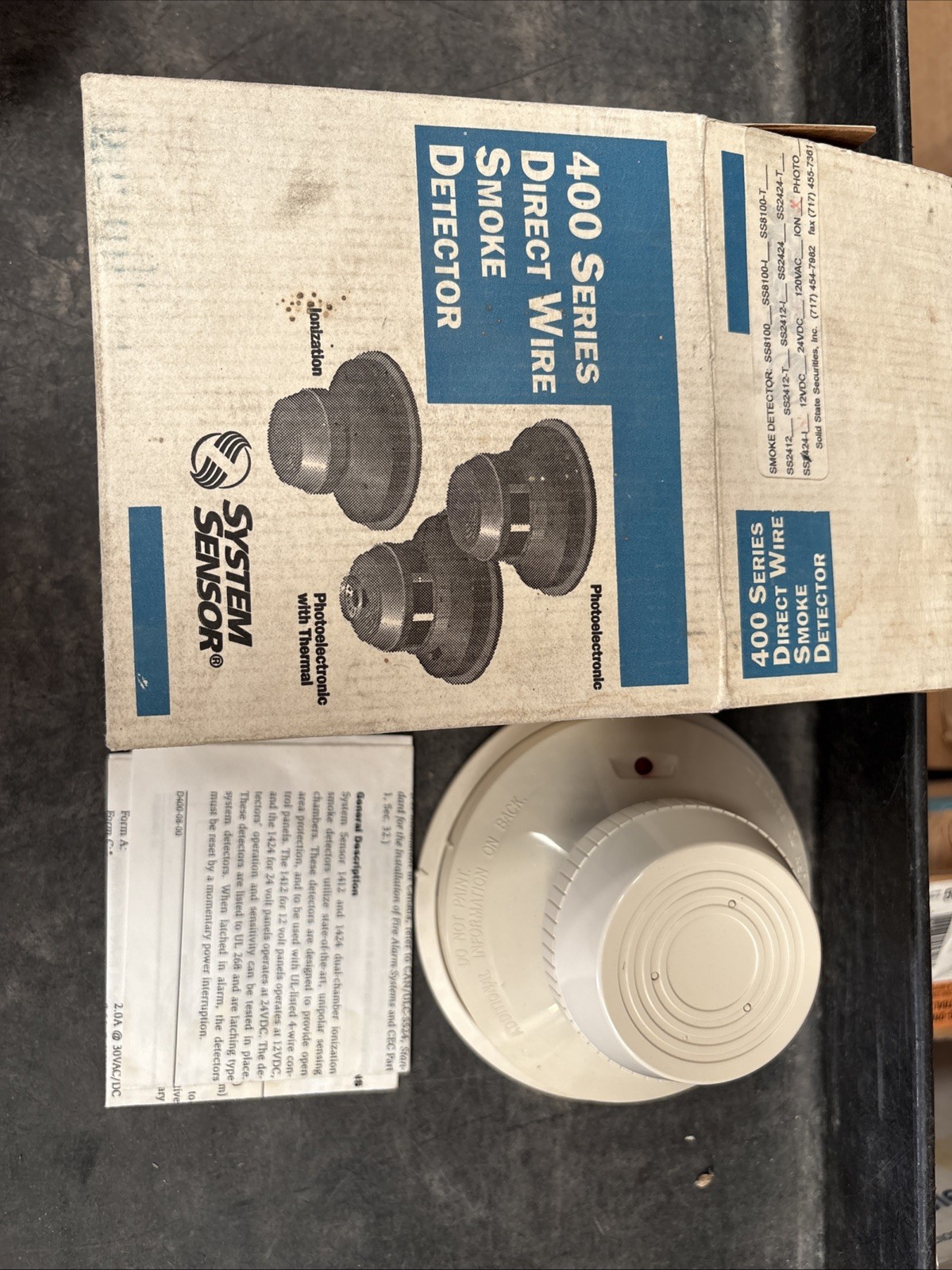 400 Series Direct Wire Smoke Detector