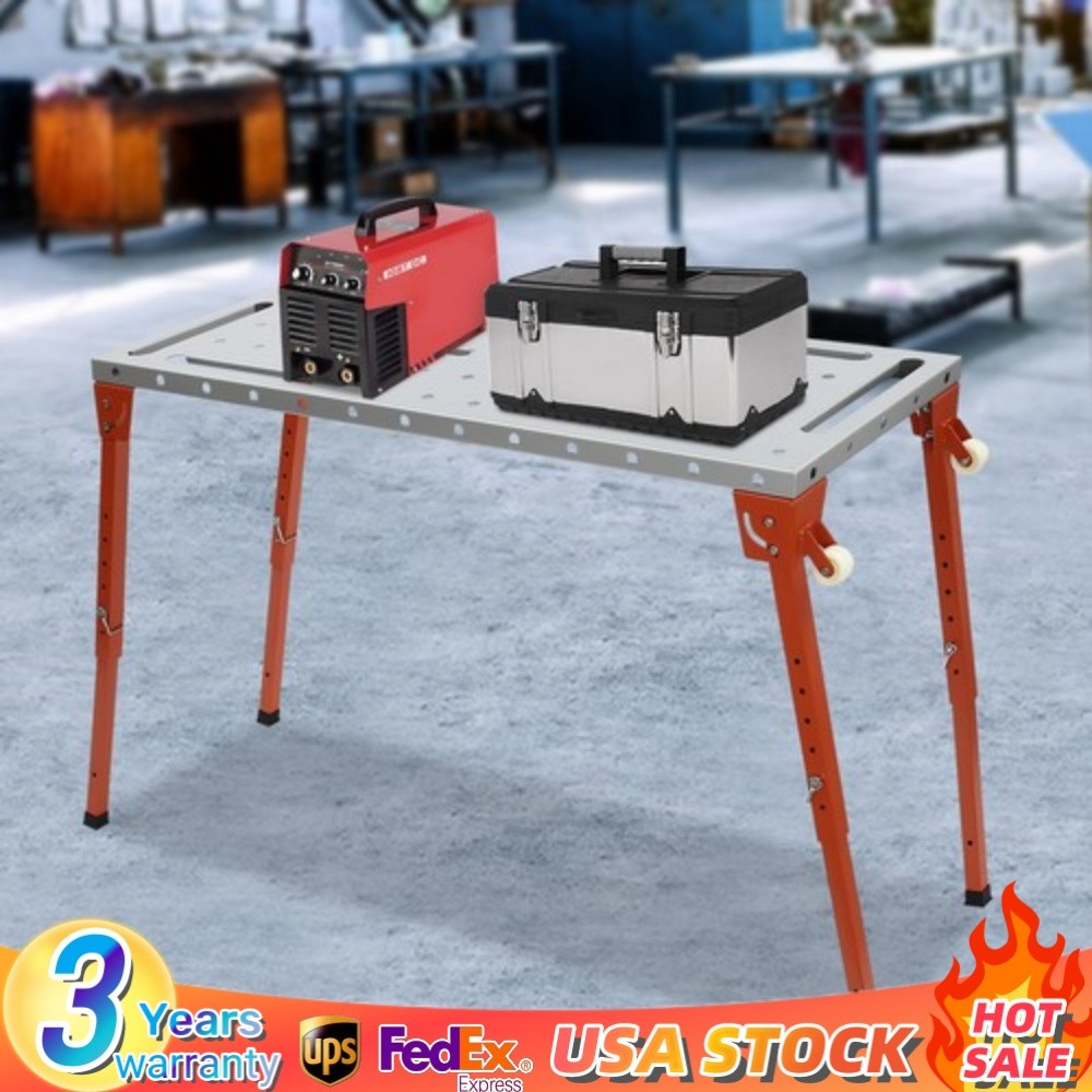Steel Portable Welding Table Welding Workbench Table Folding Work Bench Silver!!