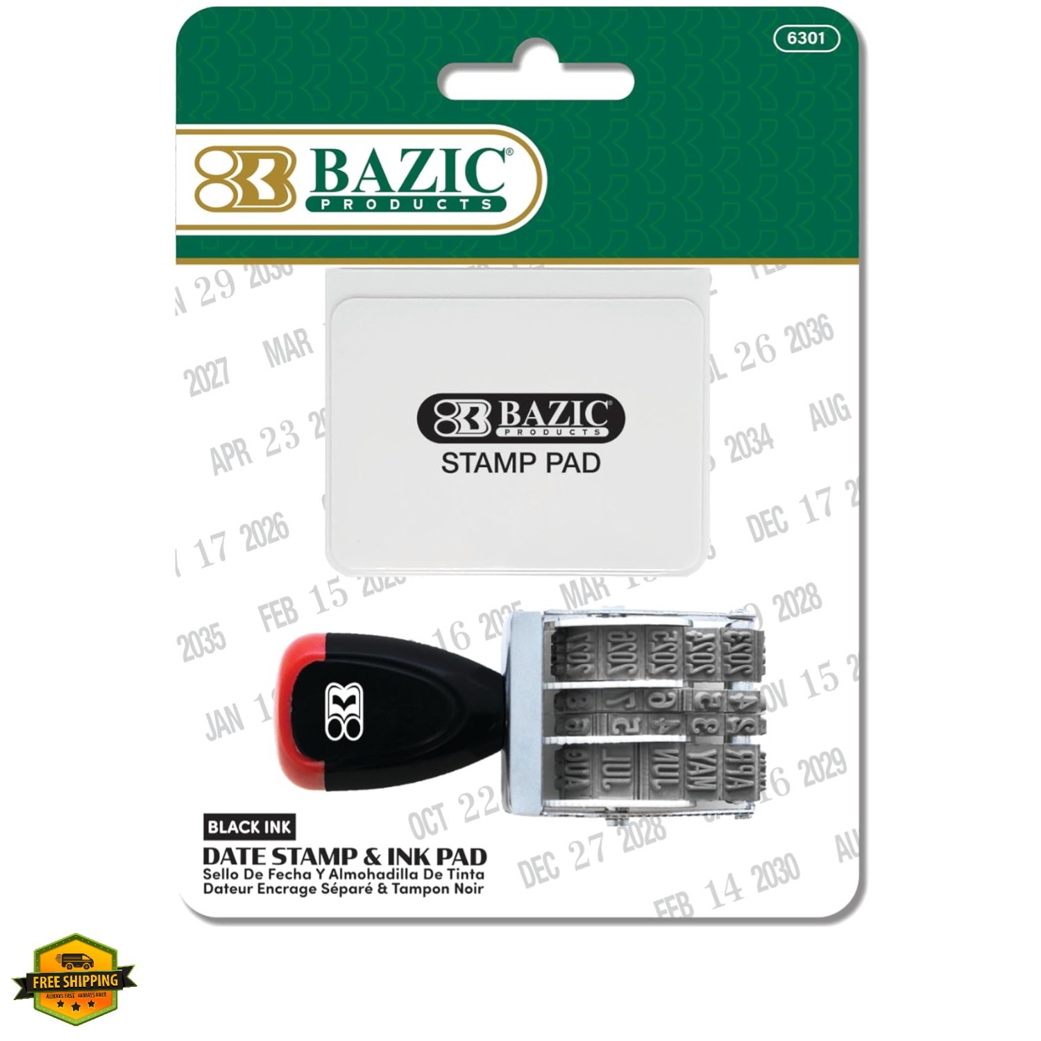 Date Stamp with Ink Pad 1 Count