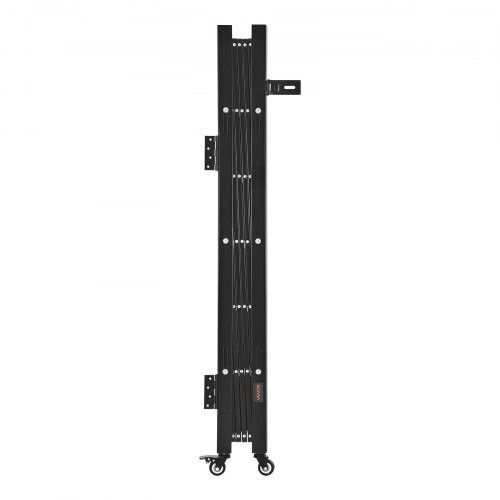 Single Folding Security Gate, Lockable Scissor Gate with 360?° Swivel Caster