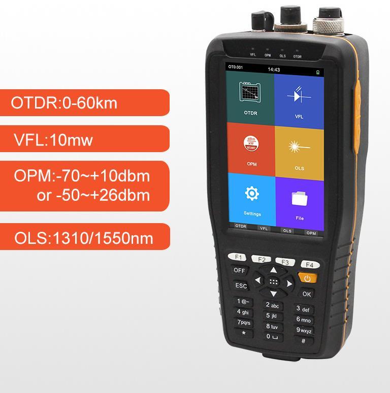 Optical Time Domain Reflectometer OTDR VFL OPM OLS 4" Touch Screen DHL FAST SHIP