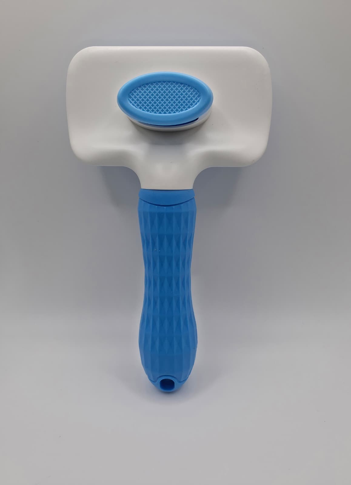 Self-Cleaning Dog & Cat Slicker Brush | Easy Hair Removal | Blue