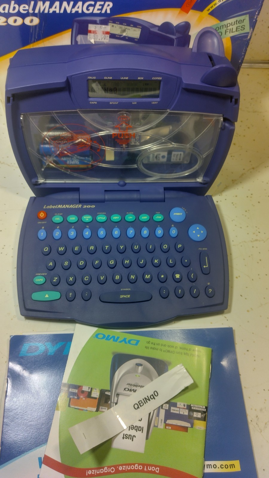 Dymo Label Manager Maker 200 Machine W Box Tested Working