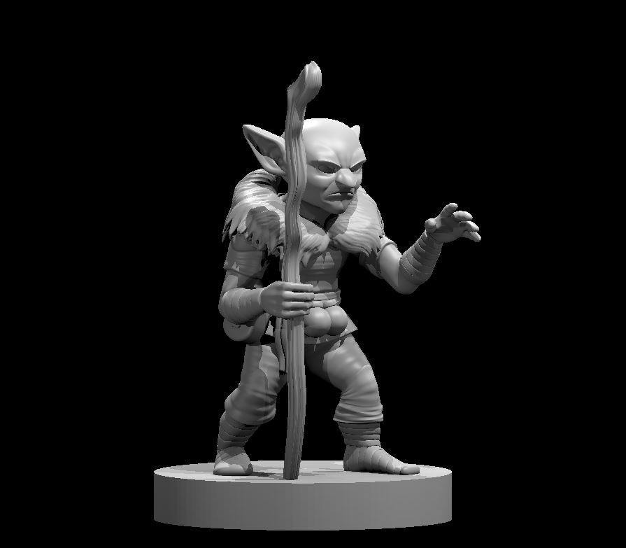 Mind Goblin Monk Sorcerer Adventurer NPC 28mm Scale DND D&D Tabletop Mini