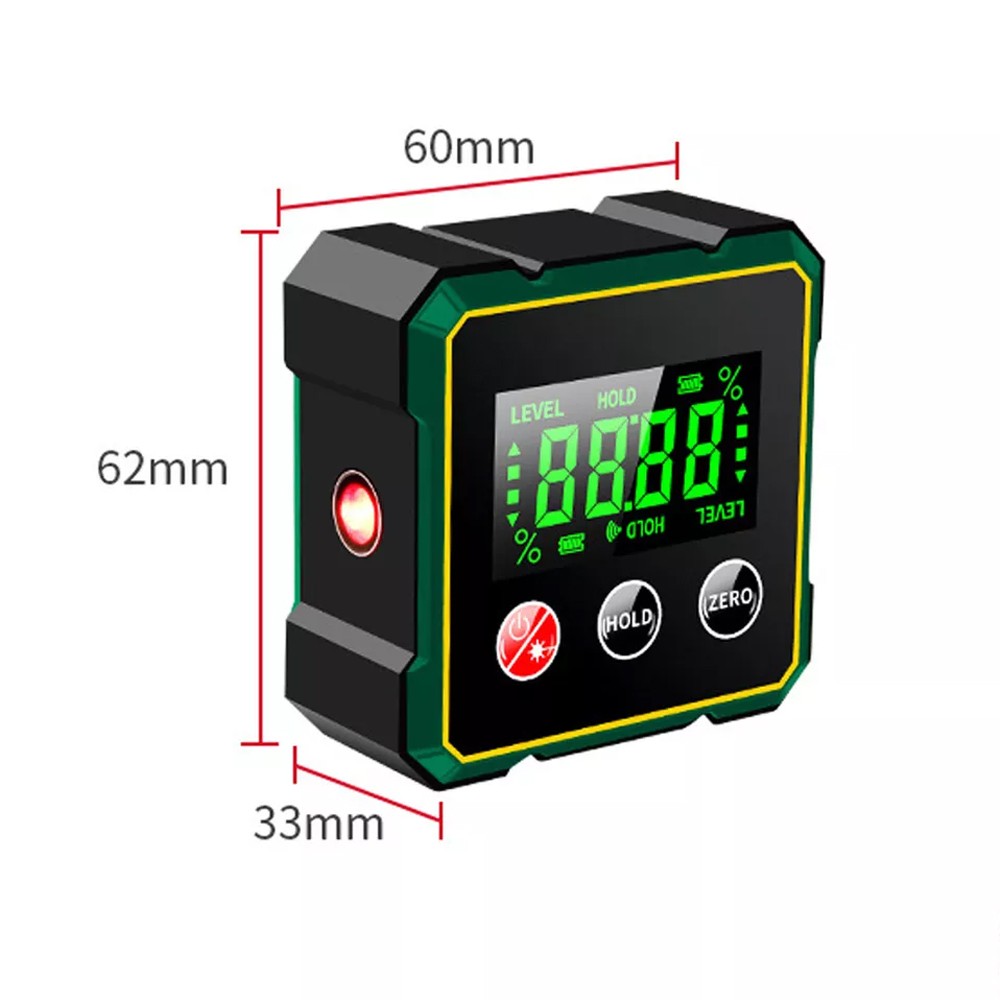 Digital Angle Finder W/ Laser Level Inclinometer Magnetic Angle Gauge Protractor