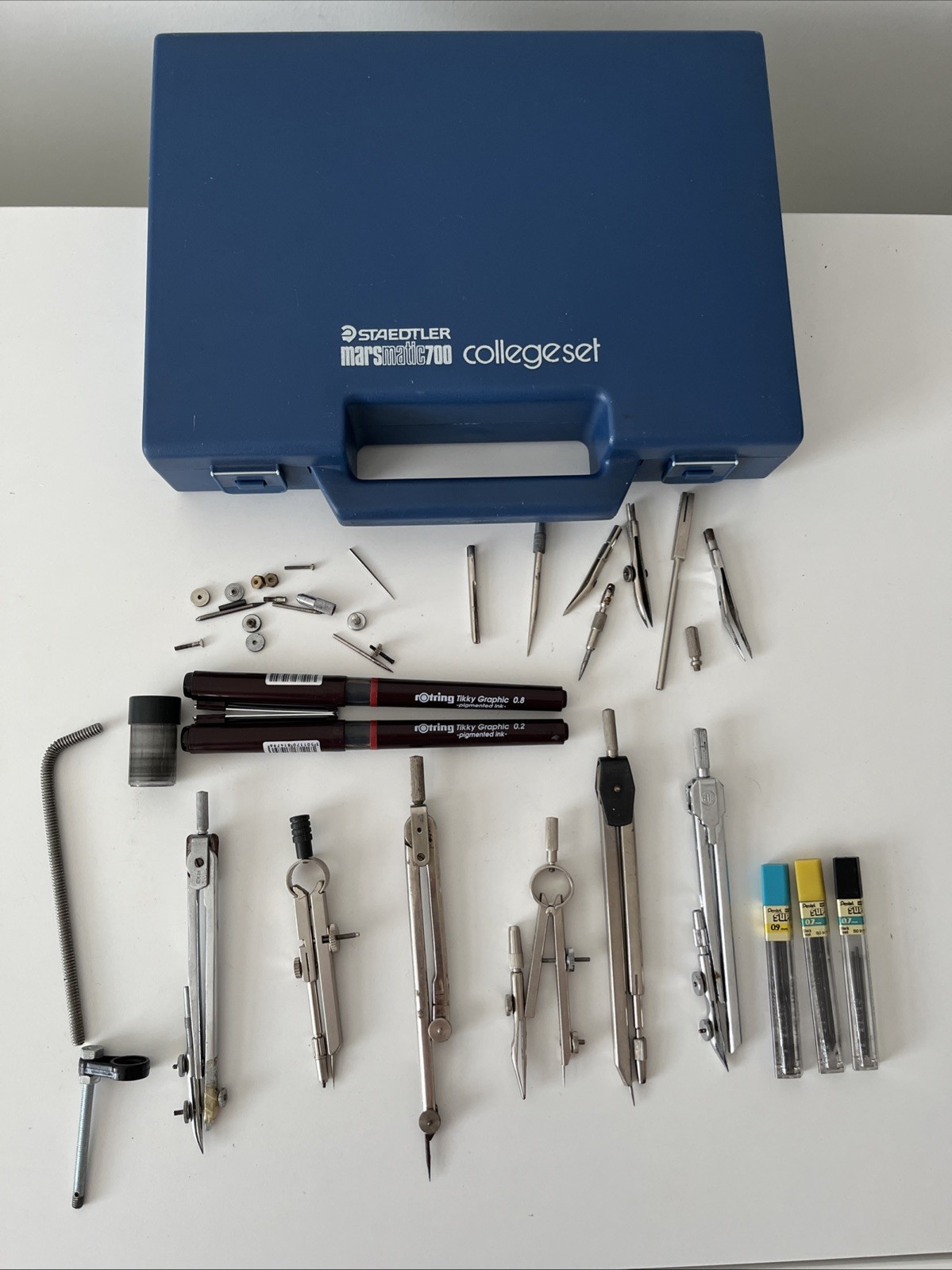 Precision Drawing Compass Set – Technical Drafting joblot in Staedtler Blue Case