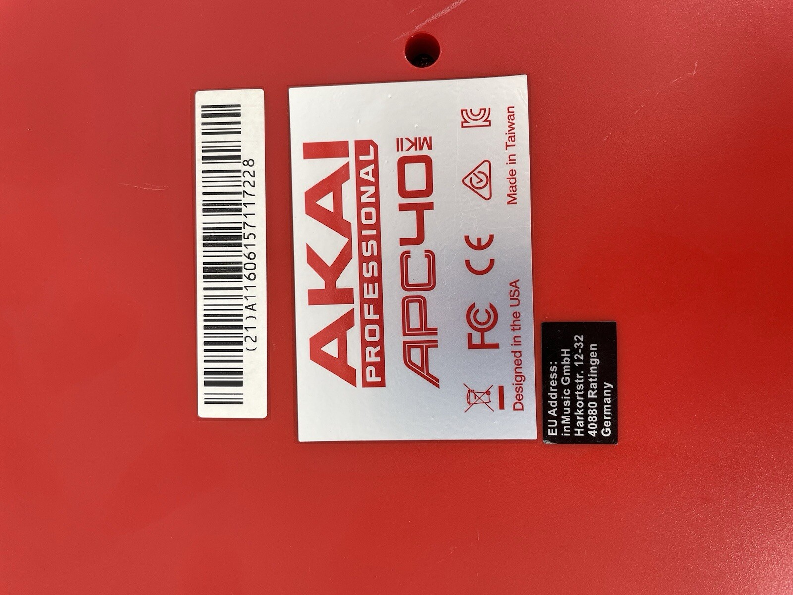 Akai APC40 MKII USB MIDI Controller With Cord. Missing 1 Knob Powers On Works