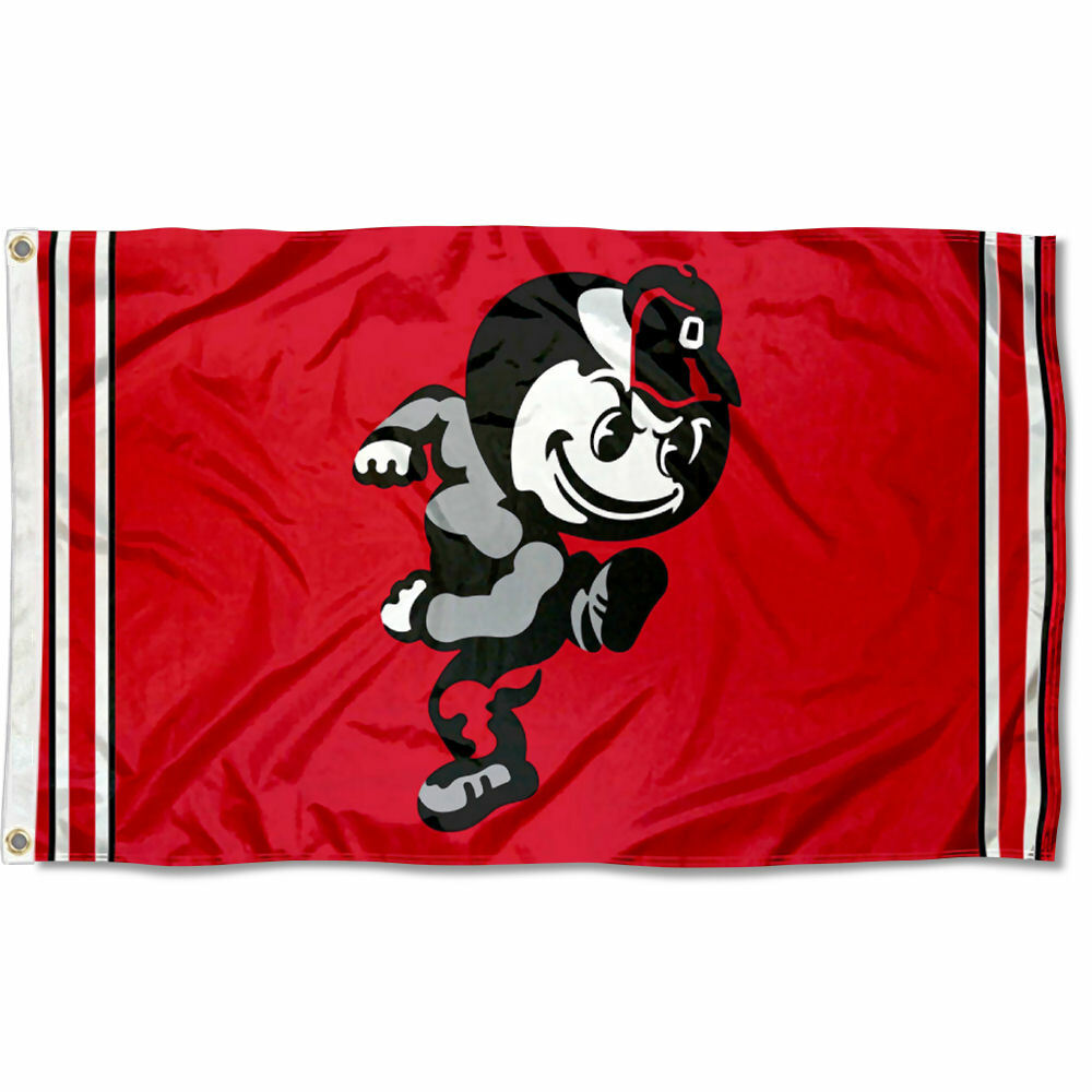 Ohio State Buckeyes Vintage Retro Throwback Large Outdoor Flag
