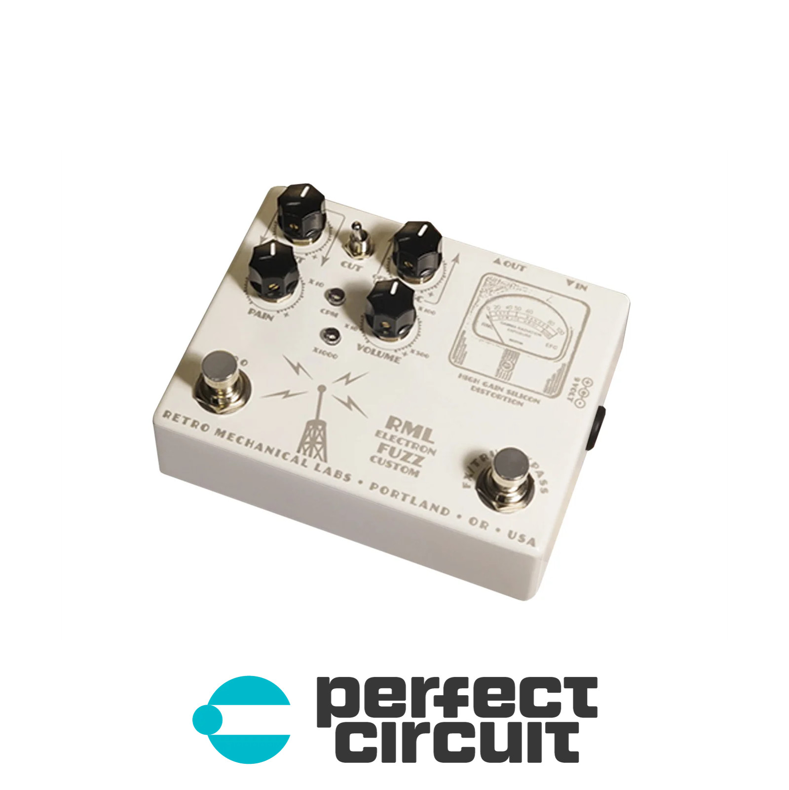 RML Electron Fuzz Custom Mini (White) Pedal EFFECTS - NEW - PERFECT CIRCUIT