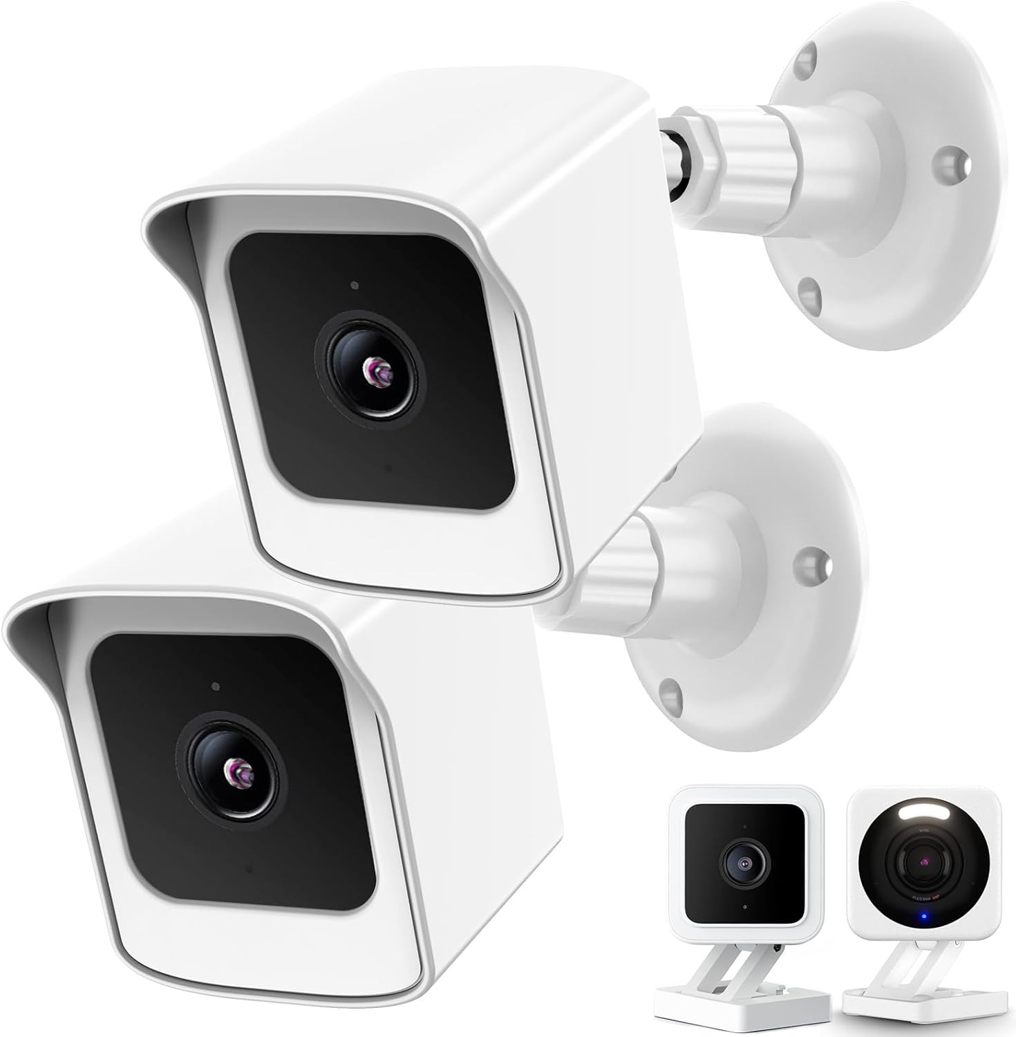 Mount for All-New Wyze Cam V4 and V3, Weatherproof Protective Cover and 360 Degr