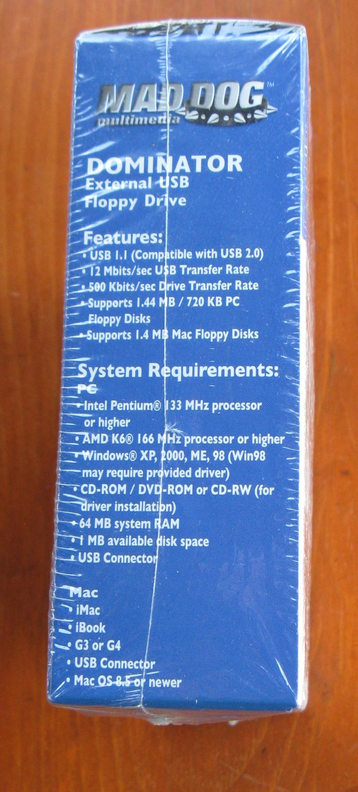 External USB Floppy Drive Mad Dog Multimedia Dominator MD-ED1F 1.4MB New SEALED