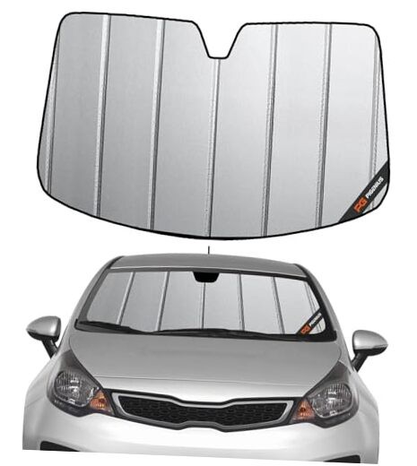 Windshield Sunshade (Sedan/Hatchback), Premium Grey for Kia Rio 2013-2017
