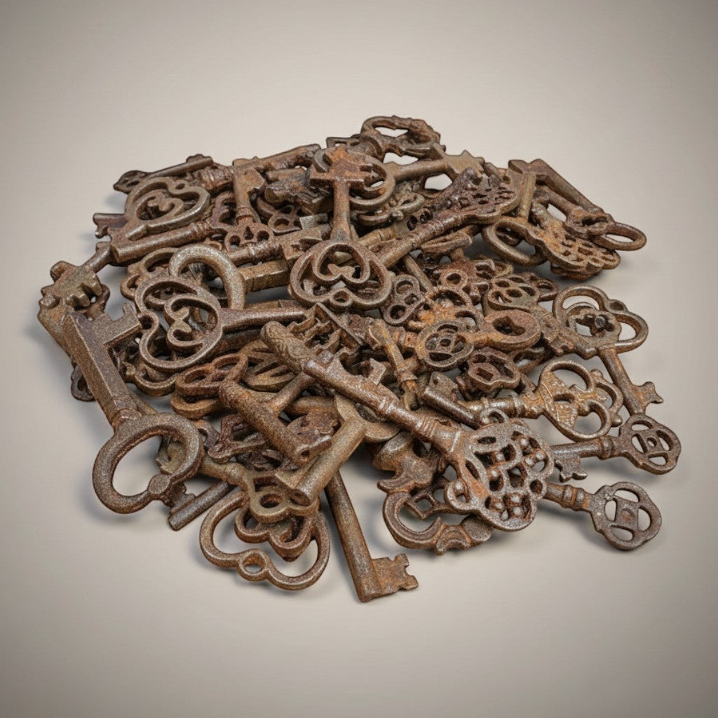 Cast Iron Skeleton Keys — 19th Century
