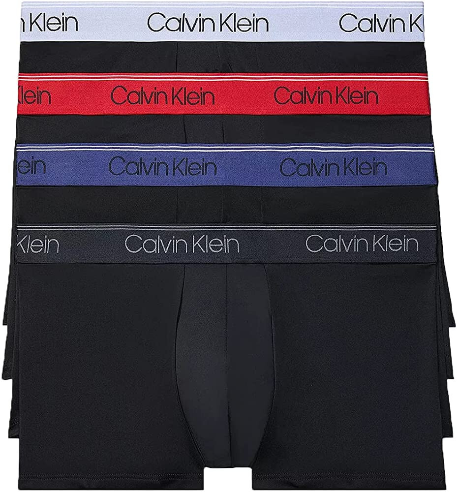 Calvin Klein Men's Micro Stretch Low Rise Trunk (Large, Black Bodies)