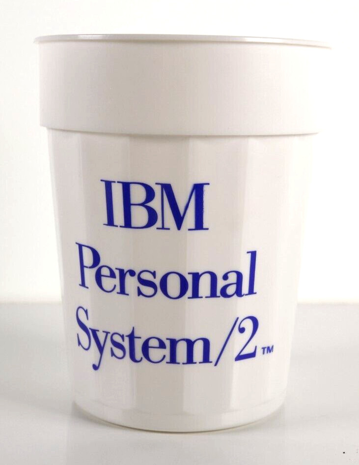 Vintage IBM System/2 Plastic Cup