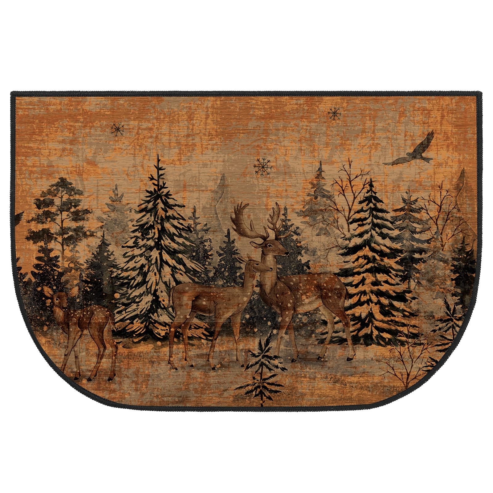 Demissle Fireplace Hearth Rug Fireplace Mats Cabin Southwestern Fireproof Fir...
