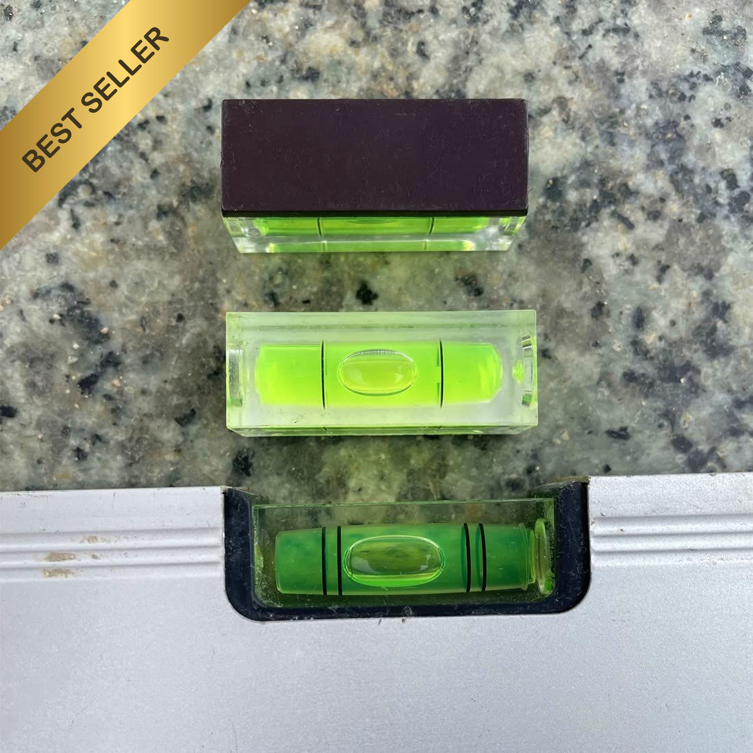 3Pcs Mini Magnetic Square Spirit Bubble Level Set Precision Horizontal Tool