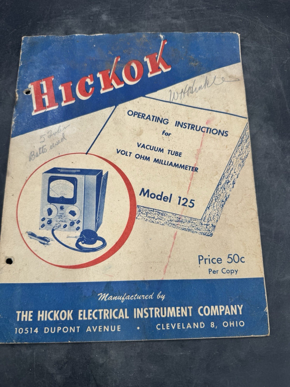 Hickok Model 125 Operating Instructions