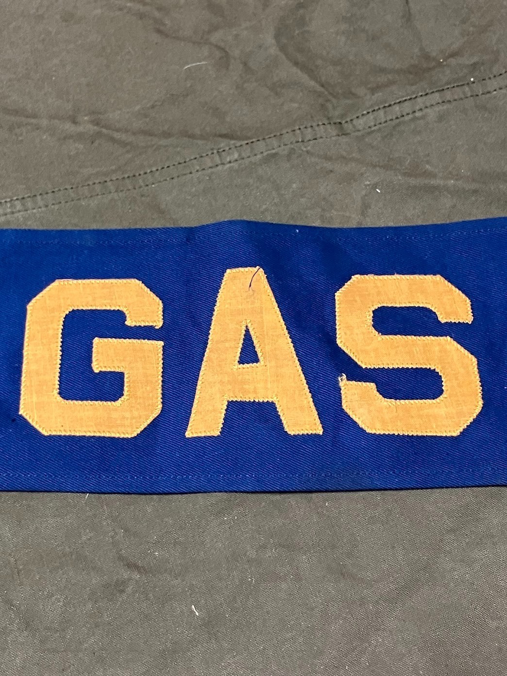 Original WW2 cotton GAS armband USA 001