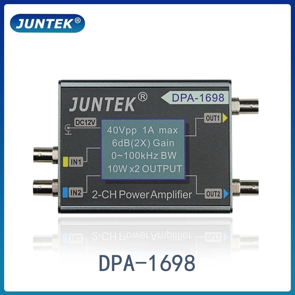 DPA-1698 Dual Channel DDS Function Signal Generator DC Power Amplifier 40V
