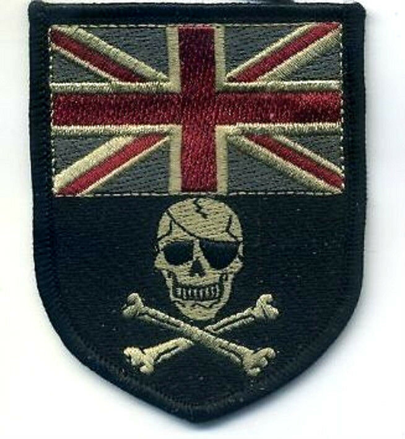 JTF SAS Special Air Service CAMP BASTION AFGHANISTAN velkrö PATCH: UK FLAG SKULL