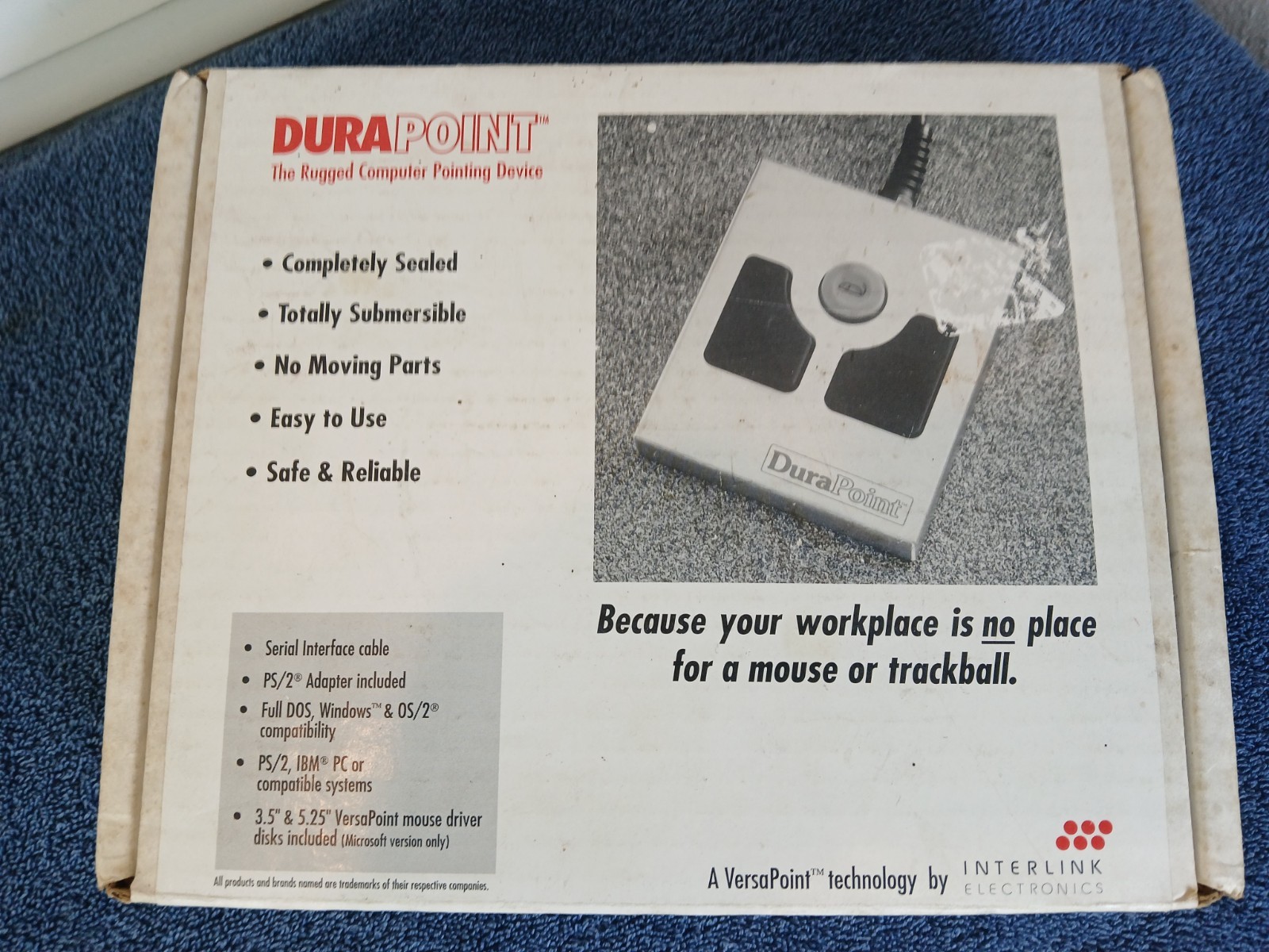 DURAPOINT VP2000 Industrial Mouse,untested & LITE WEAR