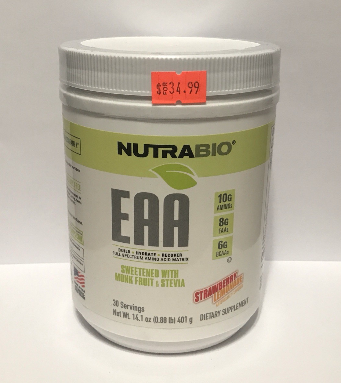 EAA - Full Spectrum Amino Acid Matrix - Strawberry Lemonade - 14.1 oz (NutraBio)