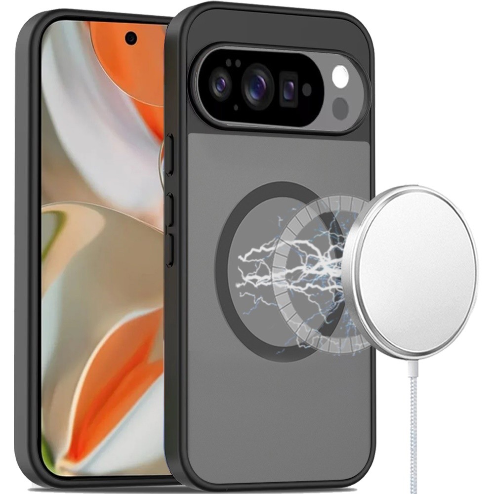 For Google Pixel 10 Pro XL Case Magnetic Circle Soft Translucent +Tempered Glass