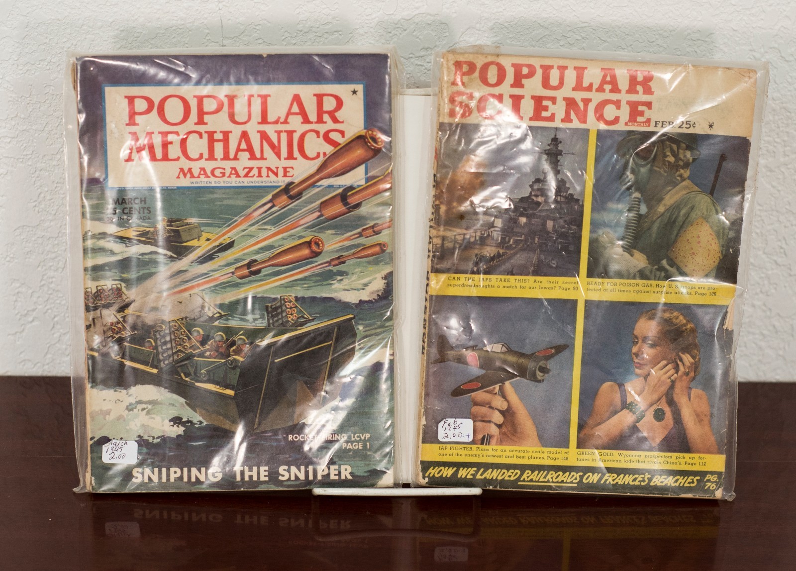 1945 POPULAR SCIENCE & MECHANICS MAGAZINE FEB-MARCH (SET OF TWO)