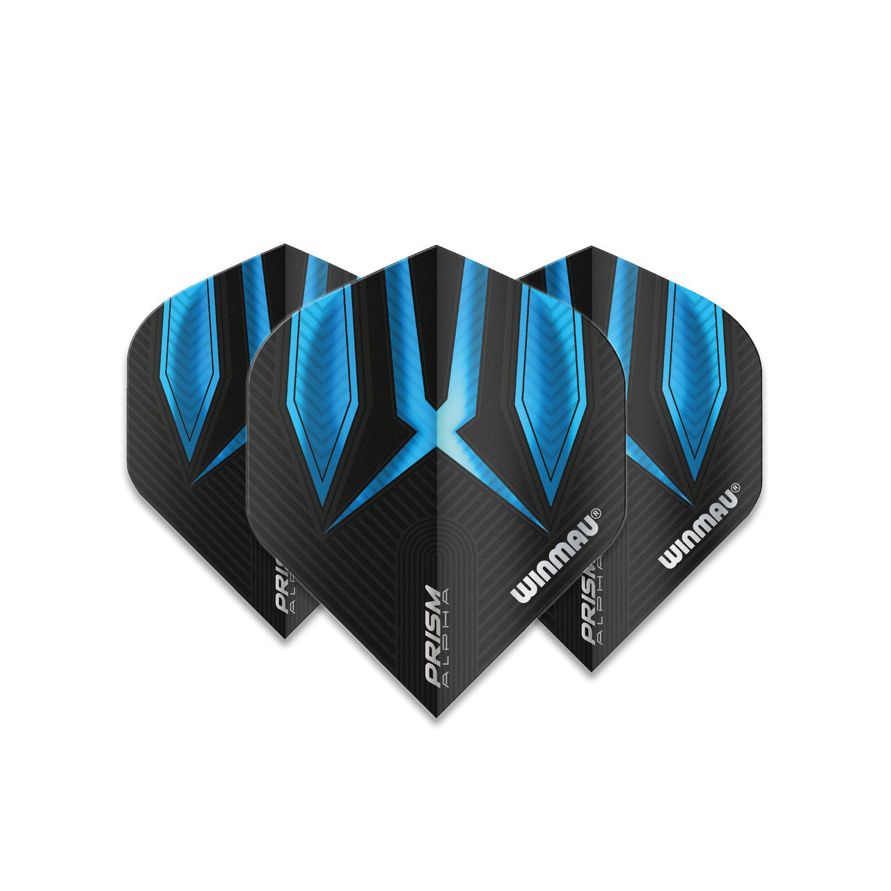 Winmau Prism Alpha Standard Dart Flight - Black with Blue