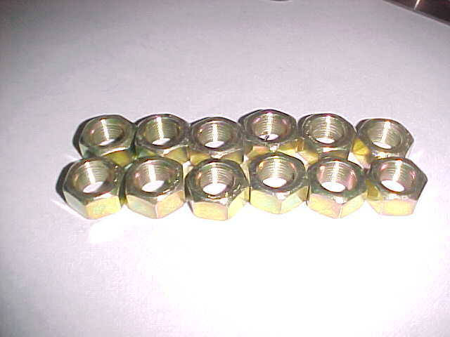 Qty of 12 9/16" - 18  Hex nuts  Grade 8 Brand new With Free Shipping