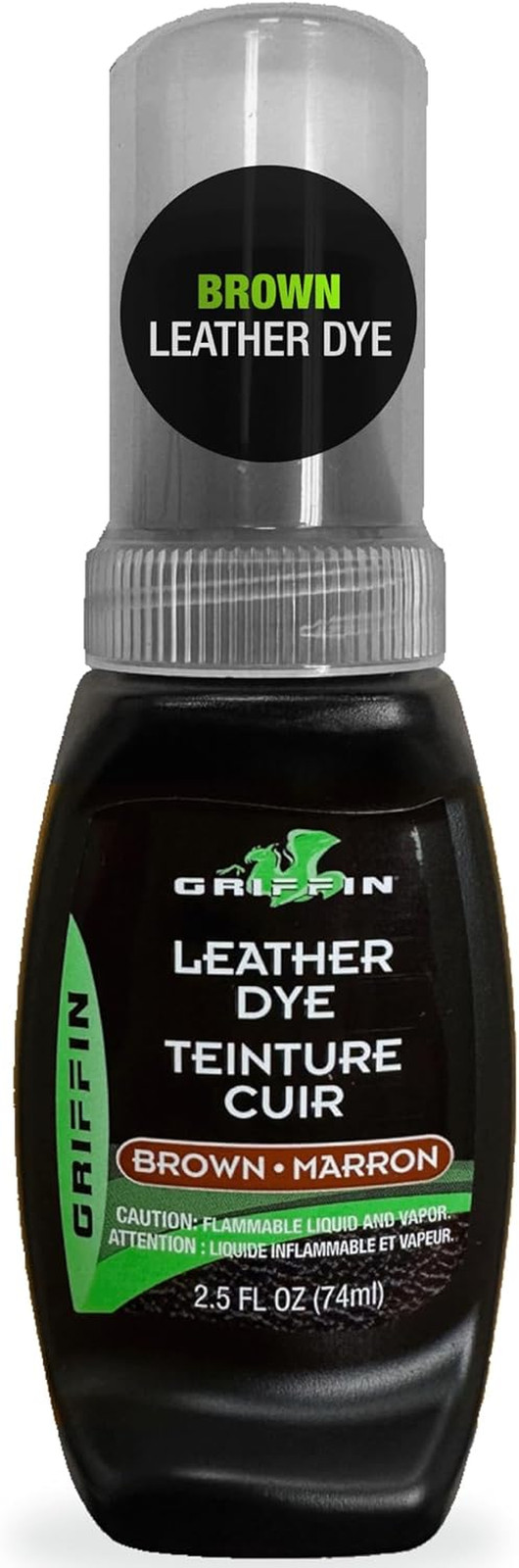 Brown Shoe Dye – 2.5 Oz – Leather Color Restorer – Repairs Scuffs, Scratches & F